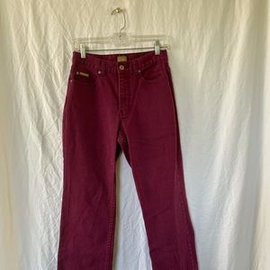 Rich Maroon Straight leg Jeans